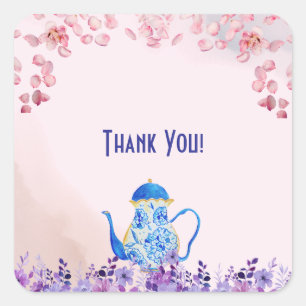 Sticker Carré Deux pour deux Baby showers jumeaux