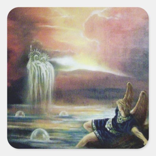 STICKER CARRÉ DEUX SAINT JOHN ET FALLEN ANGEL (Devant)