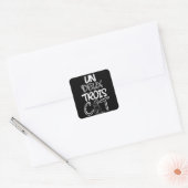Sticker Carré Deux Trois Cat Funny French (Enveloppe)
