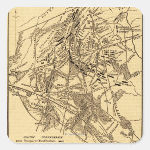 Sticker Carré Deuxième bataille de la course de Taureau 3