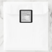 Sticker Carré Développeur logiciel Funny neutritunal (Sac)