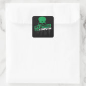 Sticker Carré Développeur Sysadmin Engineer Hacker Code d'admini (Sac)