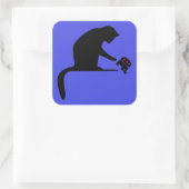 Sticker Carré Déverser le chat Trump (Sac)