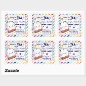 Sticker Carré Déverser le thé sur l'aiguillage exceptionnel des  (Feuille)