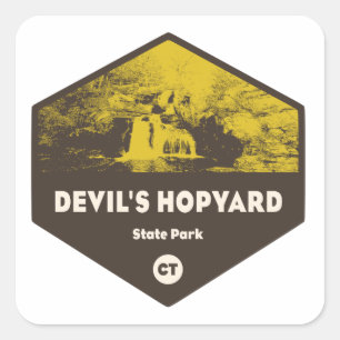 Sticker Carré Devil's Hopyard State Park, Connecticut