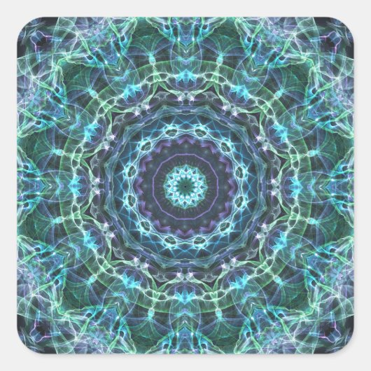 Sticker Carré devine mandala (Devant)