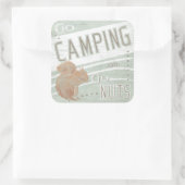 Sticker Carré Devis | Aller En Camping, Ou Aller Nuts (Sac)