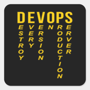 Sticker Carré Devops Définition
