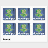 Sticker Carré DGMapper.com Feuille d'autocollants (Feuille)