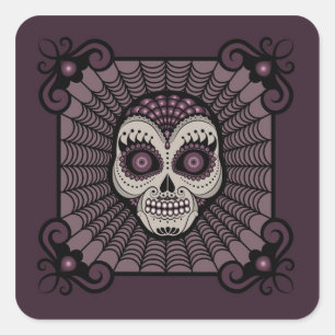 Sticker Carré Dia de los Muertos