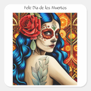 Sticker Carré Día de los Muertos