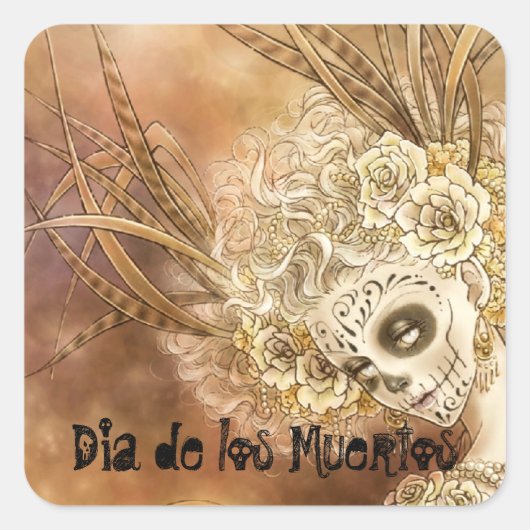 Sticker Carré Dia de los Muertos (Devant)