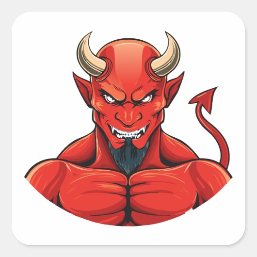 Sticker Carré Diable (Devant)