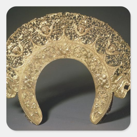 Sticker Carré Diadème russe avec travail de filigrane (Devant)