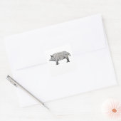 Sticker Carré Diagramme de porc (Enveloppe)