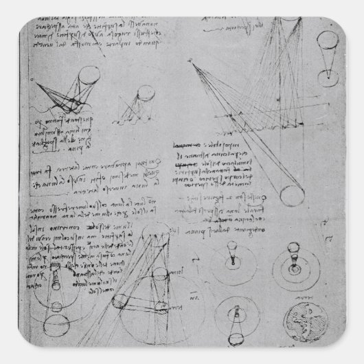 Sticker Carré Diagrammes astronomiques, du Codex (Devant)