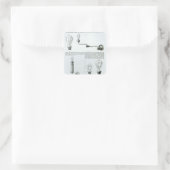 Sticker Carré Diagrammes d'ampoules et leurs supports (Sac)