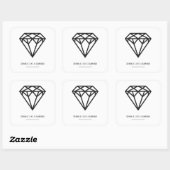 Sticker Carré Diamant (Feuille)