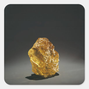 Sticker Carré Diamant à l'état brut jaune