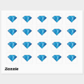 Sticker Carré Diamant bleu (Feuille)