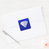 Sticker Carré Diamant bleu (Enveloppe)