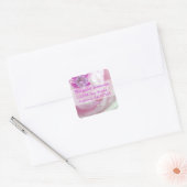 Sticker Carré Diamant en rose Mariage Adresse de retour Label (Enveloppe)