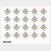 Sticker Carré diamant inspiré 💜 Folk (Feuille)