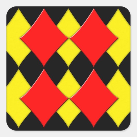 Sticker Carré Diamants (Devant)