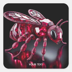 Sticker Carré Diamants de rubis d'Imaginaire mignons