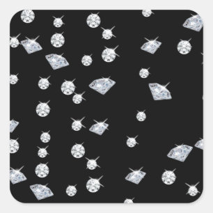 Sticker Carré Diamants étincelants