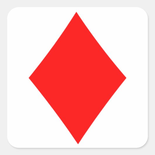 Sticker Carré Diamond de la suite Poker (Devant)