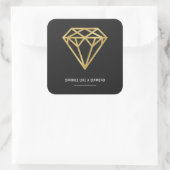 Sticker Carré Diamond d'or (Sac)