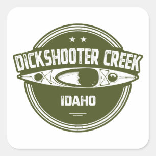 Sticker Carré Dickshooter Creek Idaho Kayaking