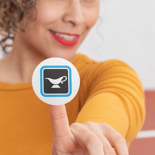 Sticker Carré d'icône de bateau gris