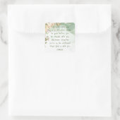 Sticker Carré Dieu Avec Vous Ne Soutenez Jamais Seul Les Fleurs (Sac)