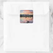 Sticker Carré Dieu Avec Vous Toujours Jamais Seul Sq Inspirant (Sac)