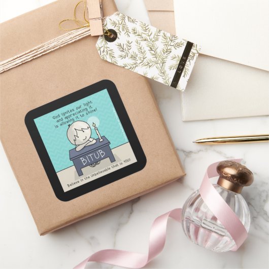 Sticker Carré Dieu fait éclater notre lumière (Cadeaux)