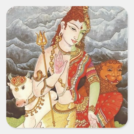 Sticker Carré dieu indien (Devant)