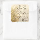 Sticker Carré Dieu Vous Couvrira Avec Ses Plumes (Sac)