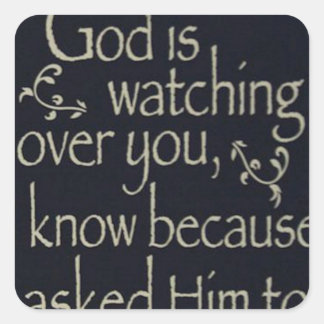 Sticker Carré Dieu vous regarde