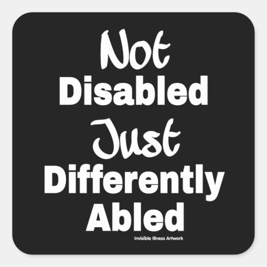 Sticker Carré Différent Abled (Devant)