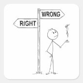 Sticker Carré d'illustration incorrect (Devant)