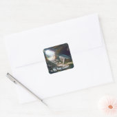 Sticker Carré Dimanche De Pâques Avec Tombe Vide (Enveloppe)