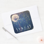 Sticker Carré Dimanche Famille Manger Fun (Enveloppe)