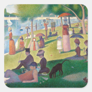 Sticker Carré Dimanche sur La Grande Jatte Seurat Peinture
