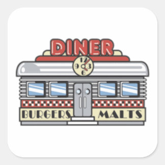 Sticker Carré Diner
