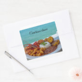 Sticker Carré dîner caribéen (Enveloppe)