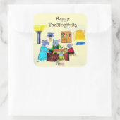 STICKER CARRÉ DÎNER DE MERCI À LA MAISON DE SOURIS (Sac)