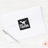 Sticker Carré Dino Fangirl - Dinosaur Lover (Enveloppe)