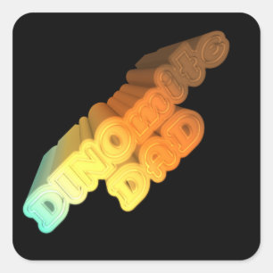 Sticker Carré Dinomite Papa Mots